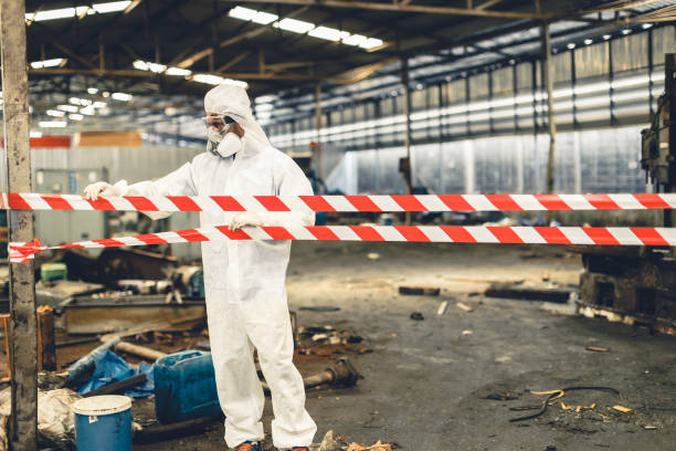 Professional Sewage Cleanup technician working in Lithonia, GA